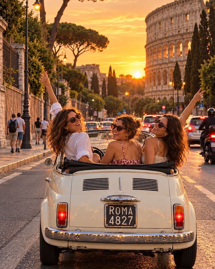 Γύρος με vintage Fiat 500: Το πιο χαριτωμένο αμάξι της Ρώμης